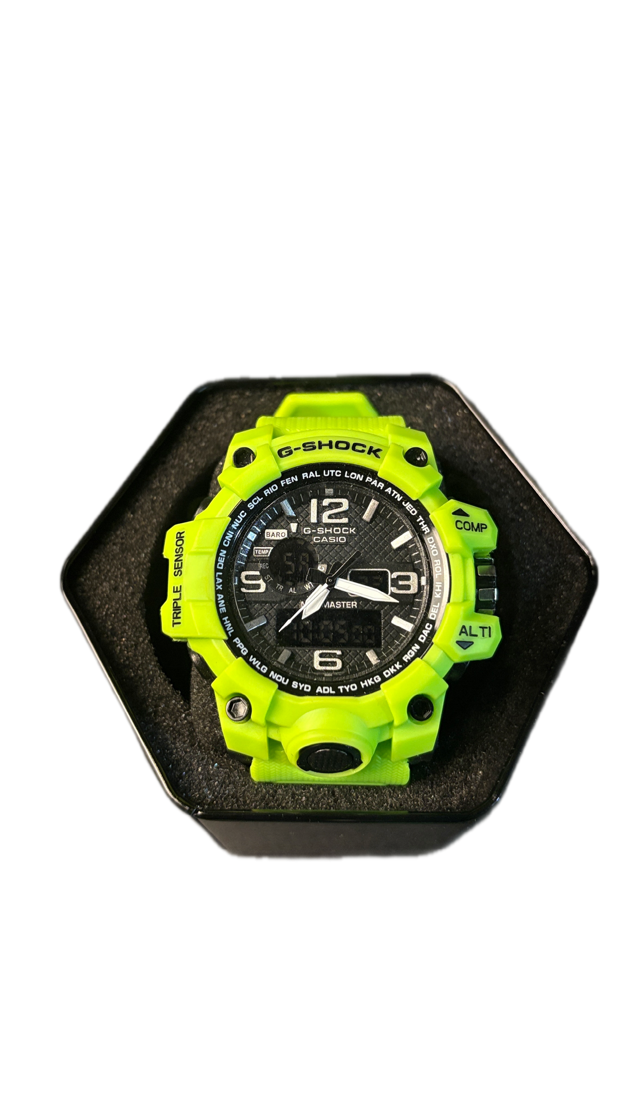 G Shock Black & Bright Green